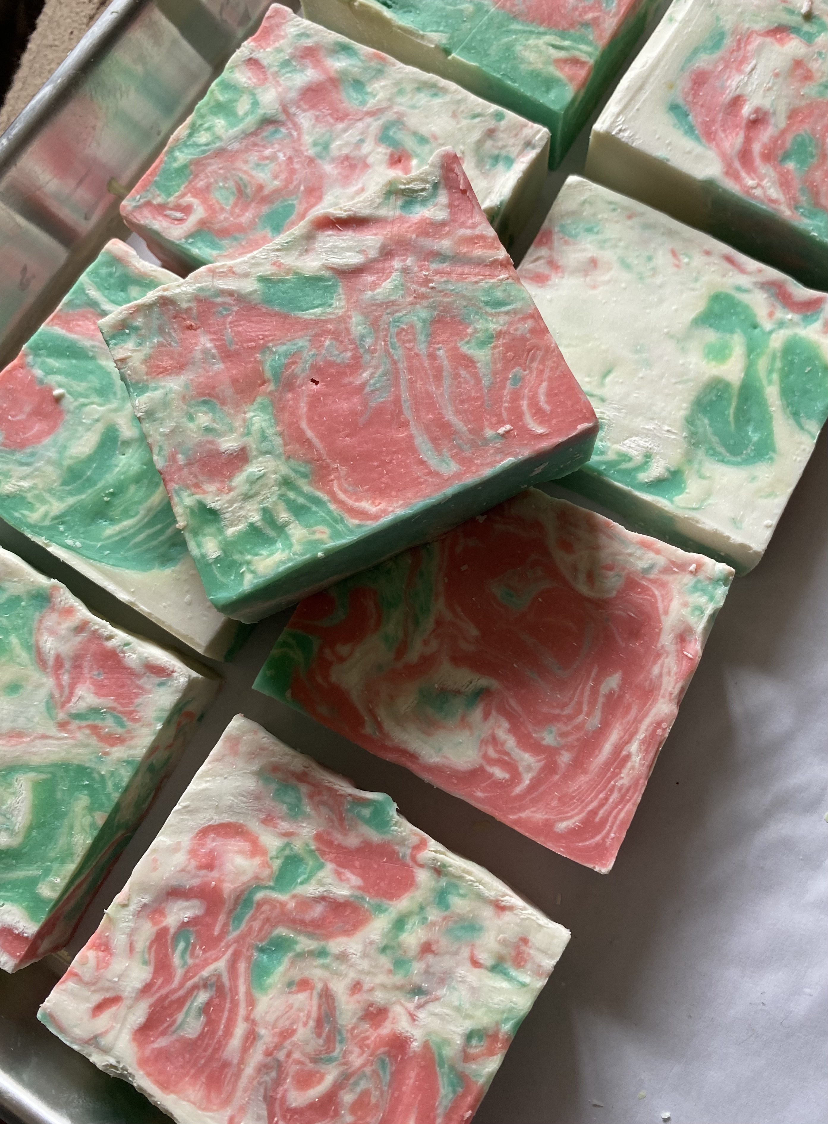 Apple Blossom soap real product photo