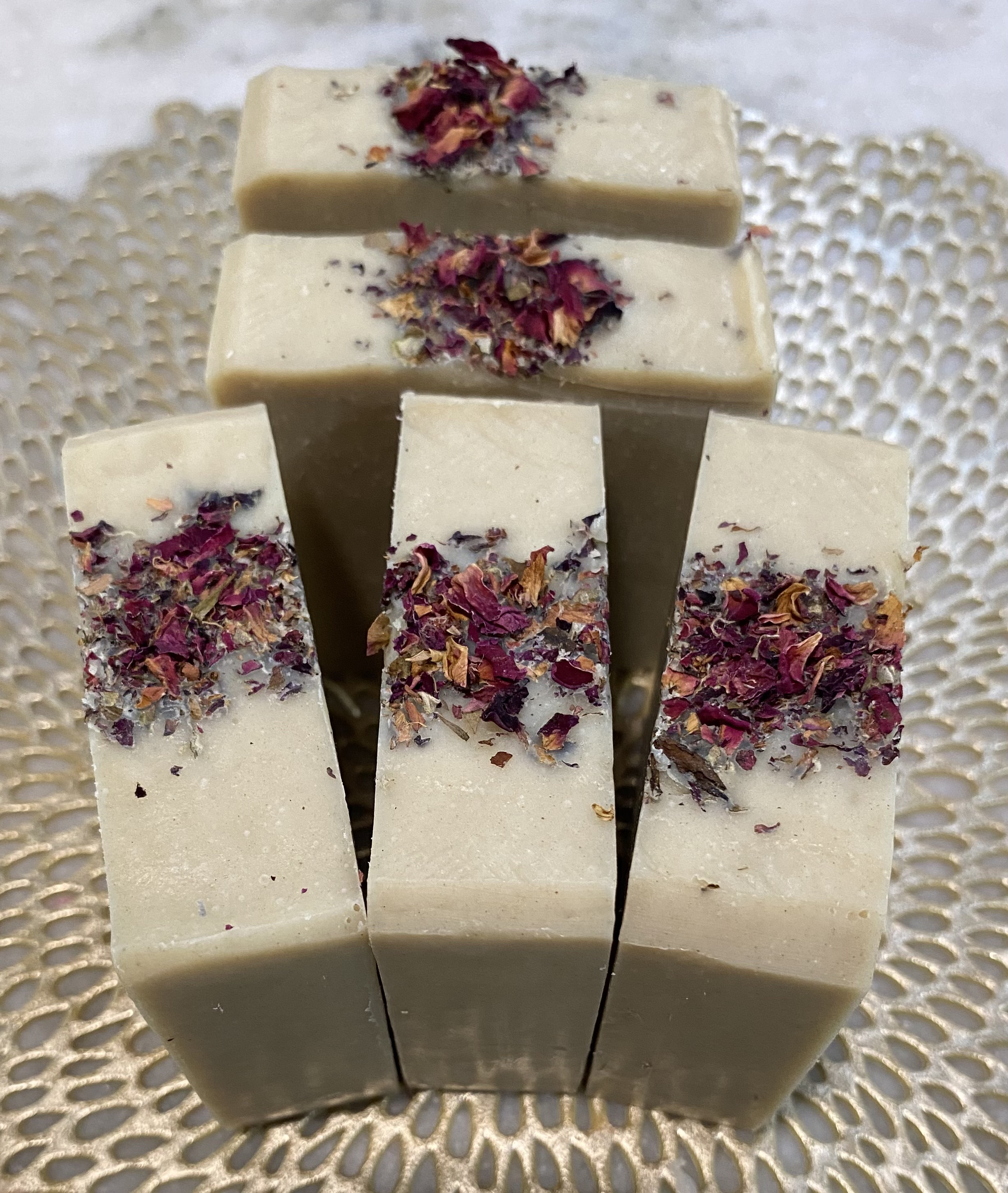 Beetroot Powder Vegan Soap real product photo
