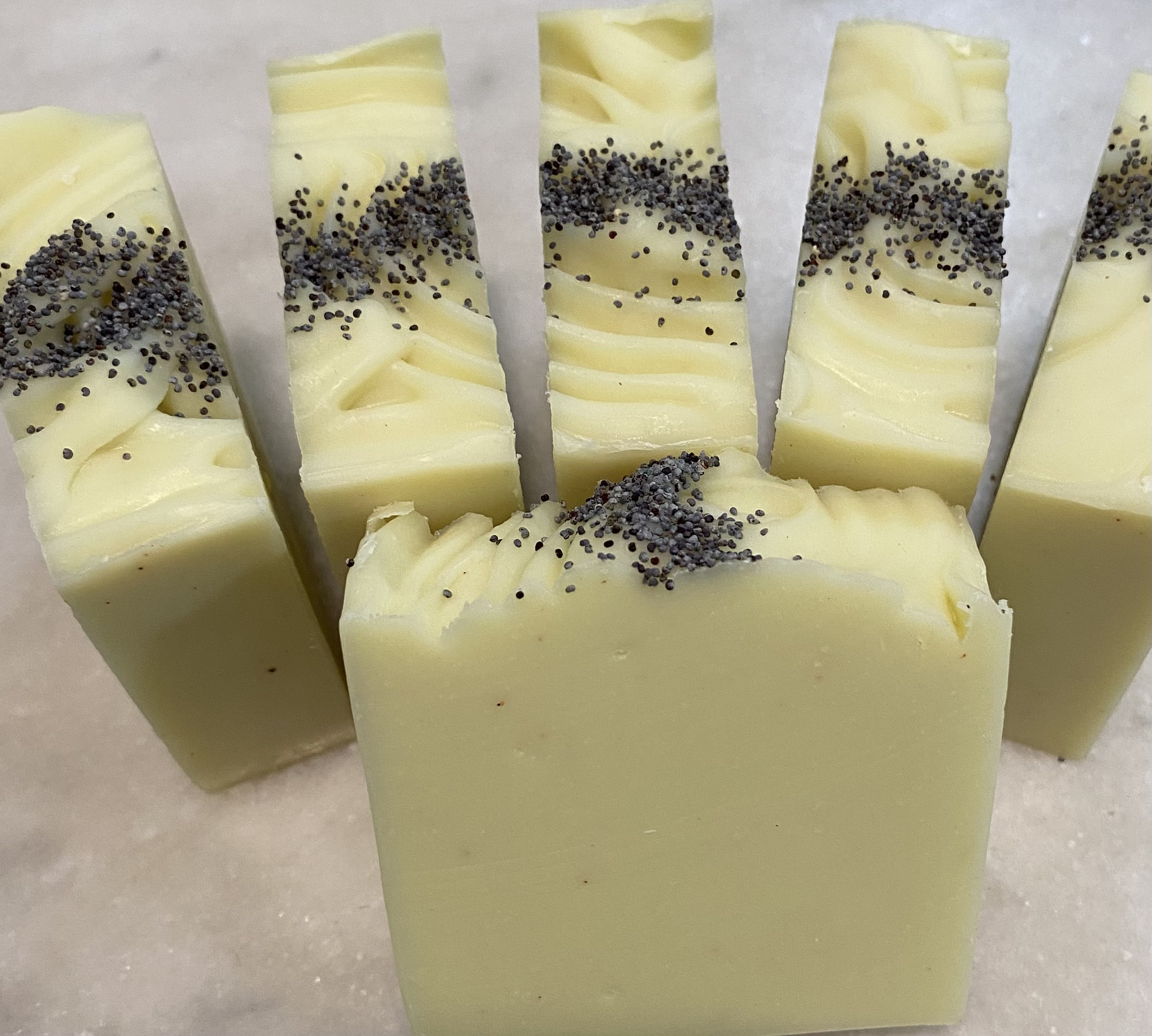 Clean Cotton Poppyseed soap real product photo