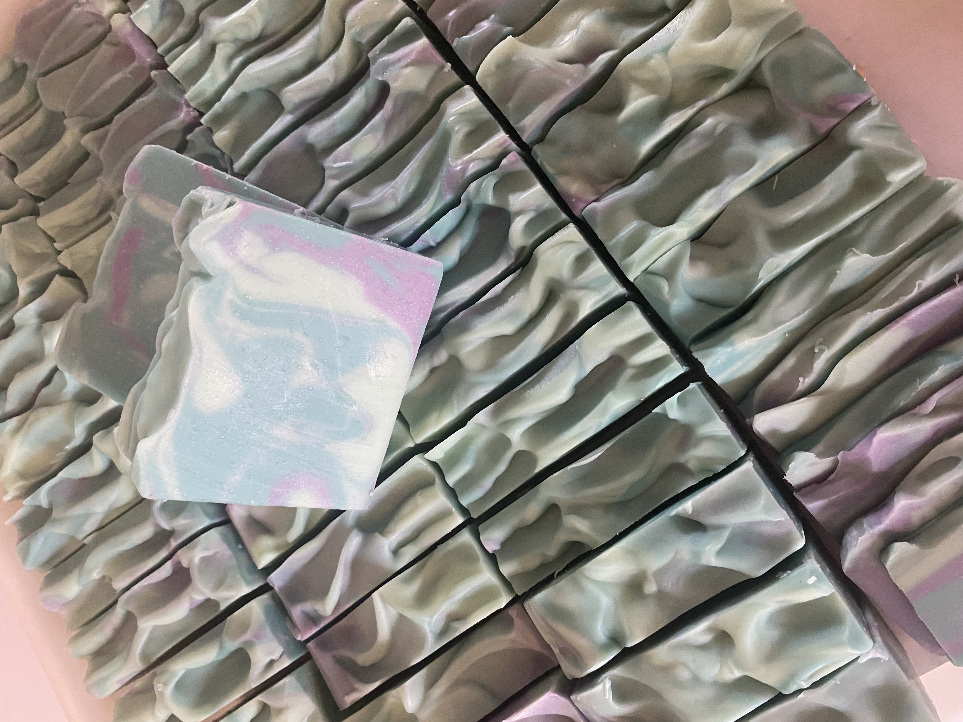 French Lavender and Honey soap real product photo