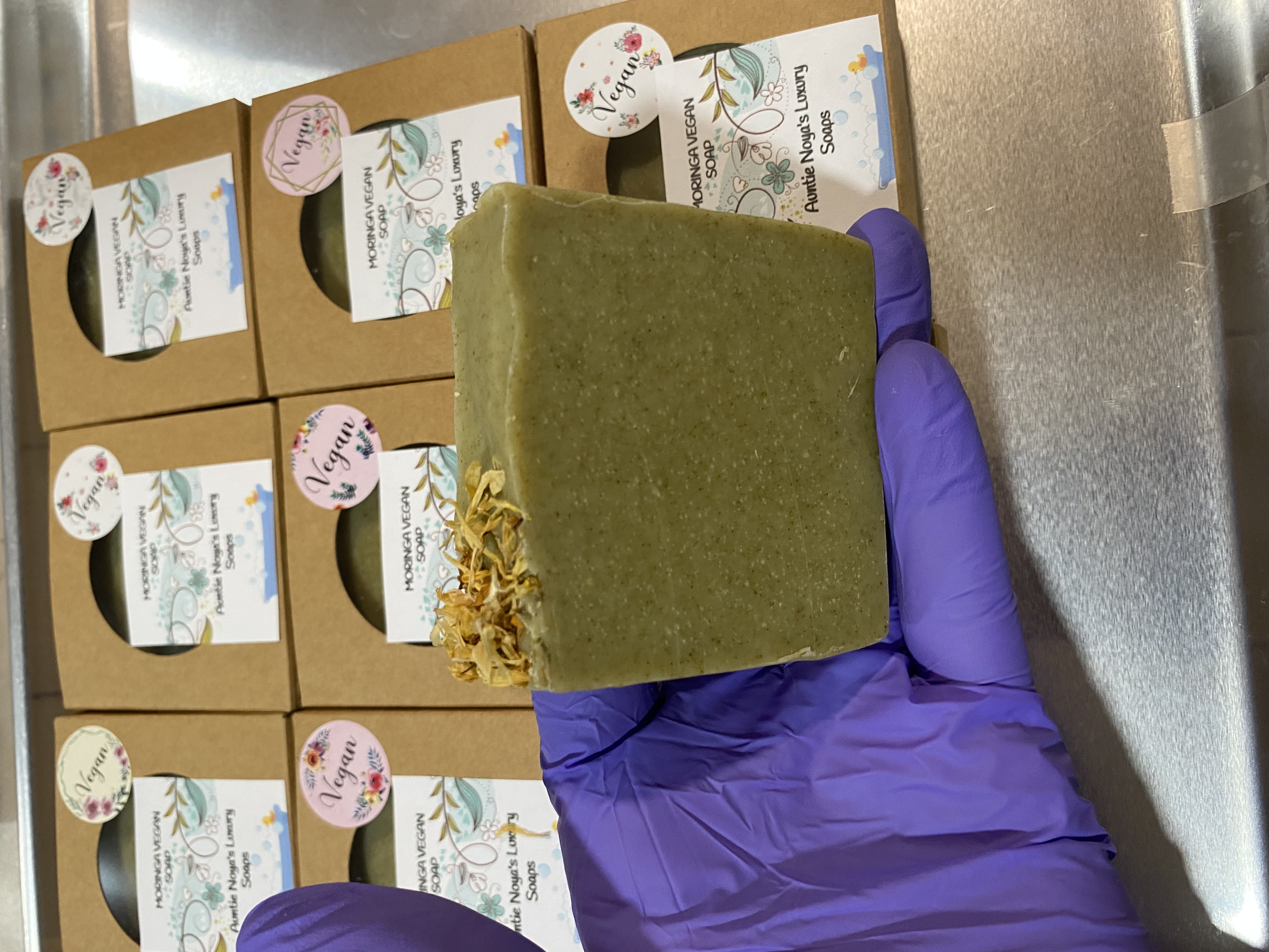 Moringa Vegan Soap real product photo