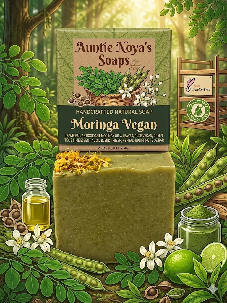 Moringa Vegan Soap AI product photo