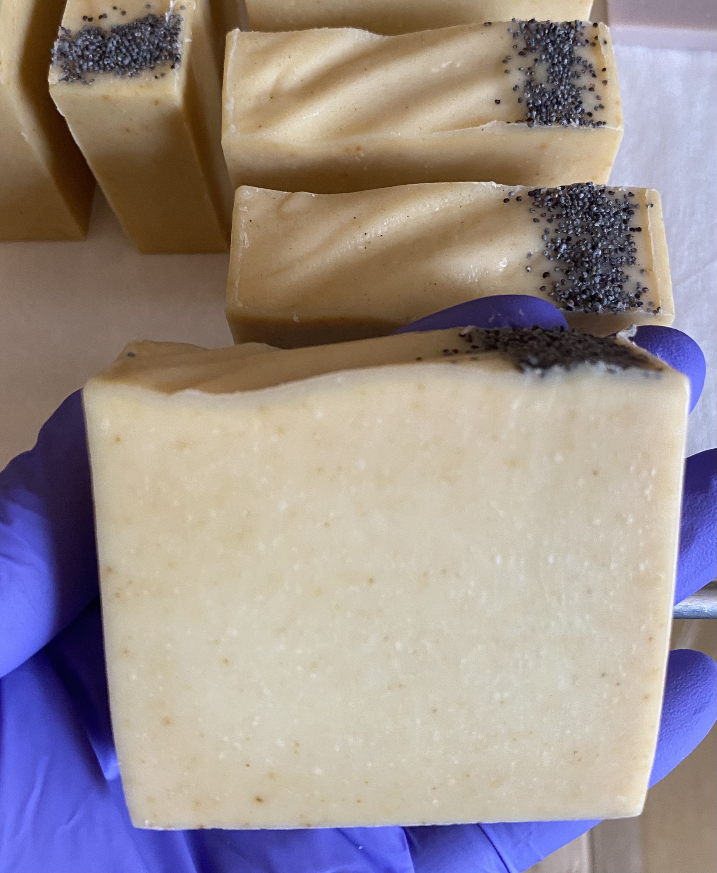 Turmeric with Kaolin Clay soap real product photo